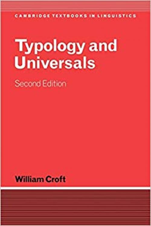  Typology and Universals (Cambridge Textbooks in Linguistics) 