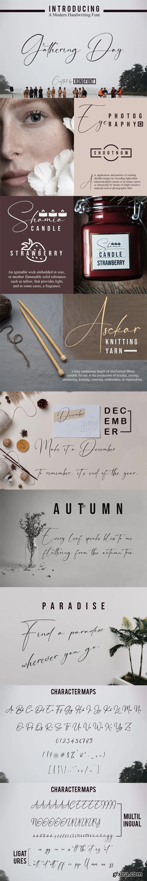 Gathering Day - Elegant Handwritten Script Font [2-Weights]