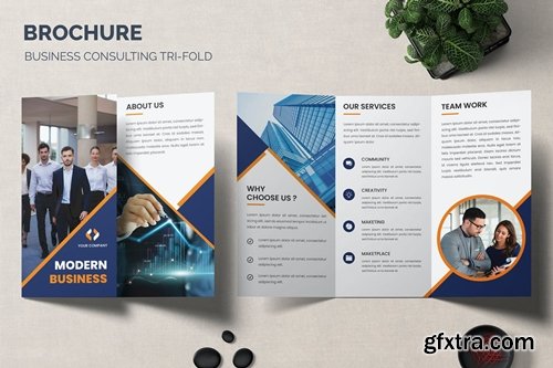 Brochure Business Marketing Tri-Fold Template