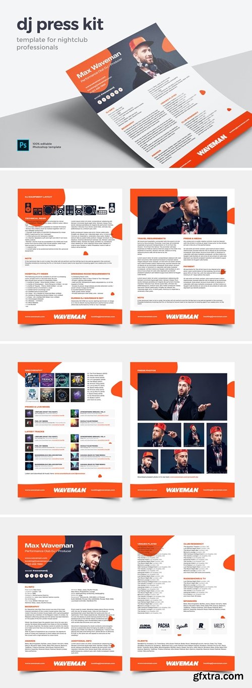 DJ & Producer Press Kit / Resume / Rider Template