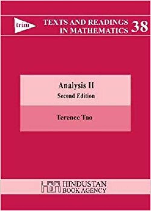  Analysis II (Texts and Readings in Mathematics) 