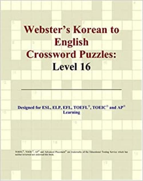  Webster's Korean to English Crossword Puzzles: Level 16 