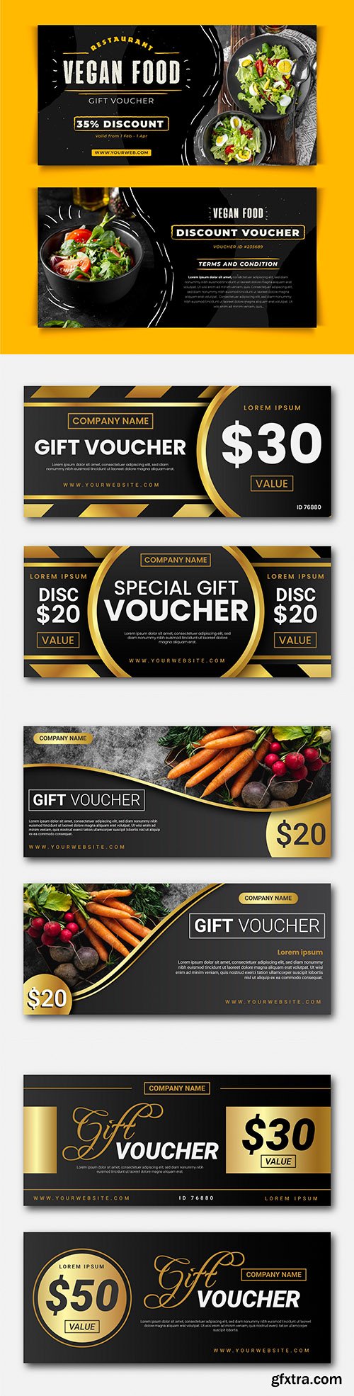 Gift voucher design template for sale illustration 10
