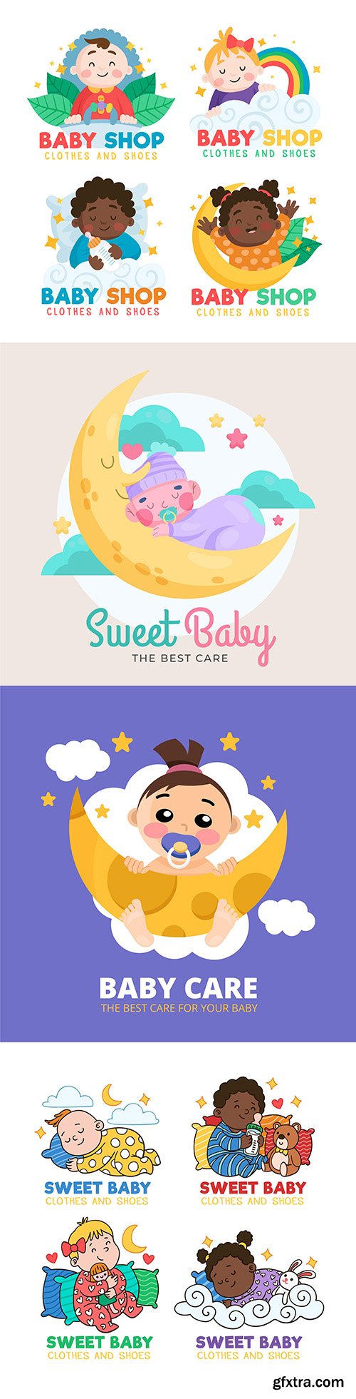 Baby logos brand name company design 2
