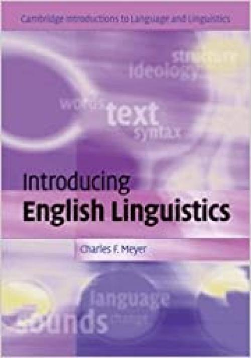  Introducing English Linguistics (Cambridge Introductions to Language and Linguistics) 