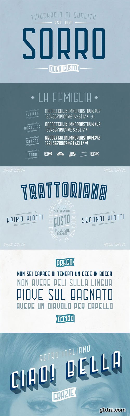 Sorro Retro Italian Typeface [3-Weights]