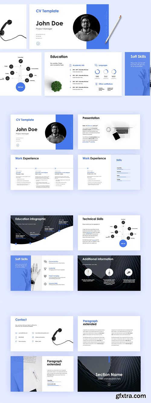 Zurich - CV Presentation PPTX Template