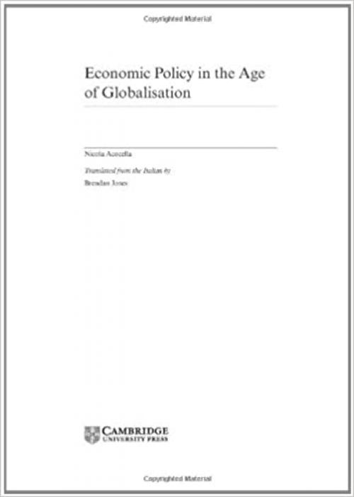  Economic Policy in the Age of Globalisation 