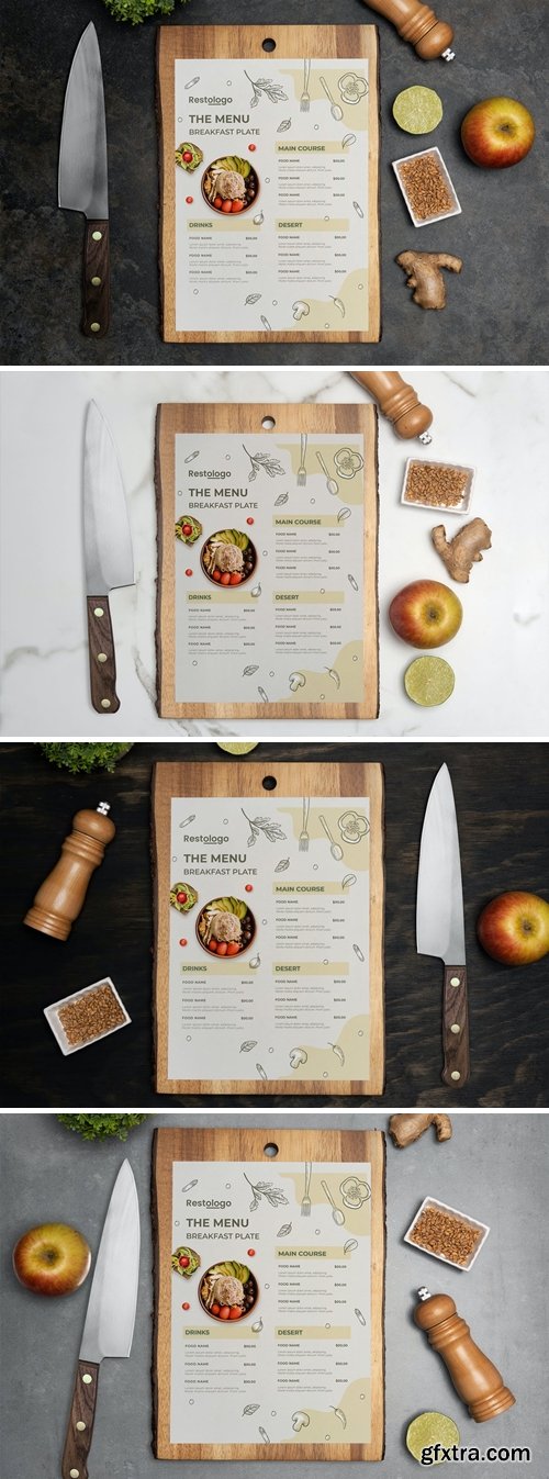 A4 Restaurant Mockup