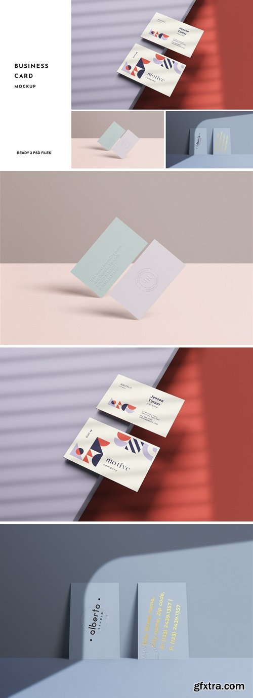 3 Psd Business Card Mockup