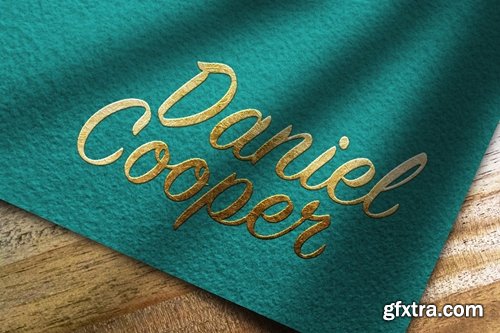 Logo Mockup Textured Paper and Gold