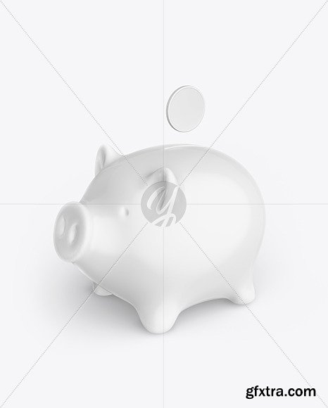 Piggy bank Mockup - Half Side View 71185