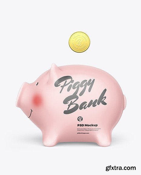 Piggy bank Mockup - Side View 71184