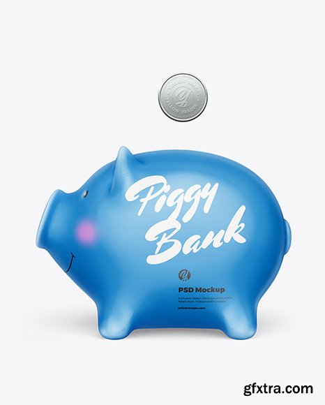 Piggy bank Mockup - Side View 71184