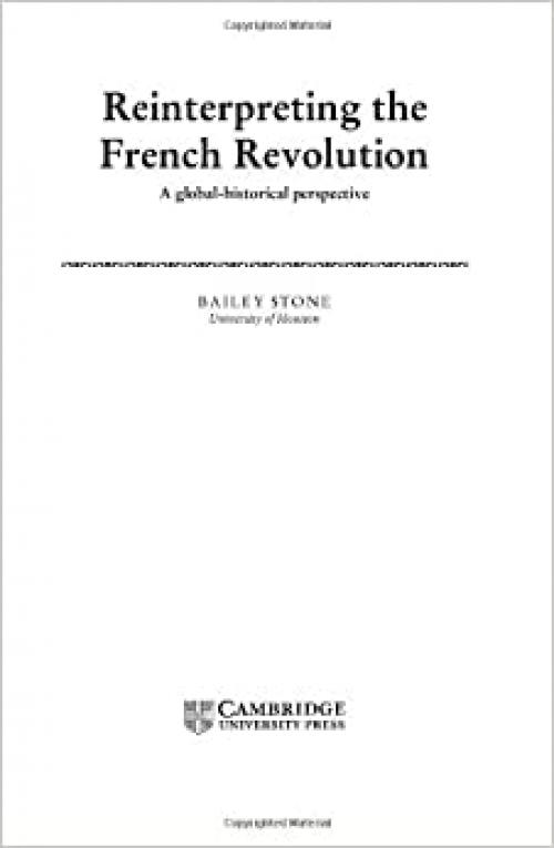  Reinterpreting the French Revolution: A Global-Historical Perspective 