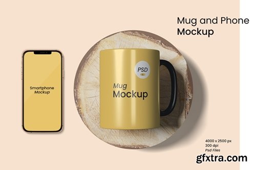 Mug and Phone Mockup