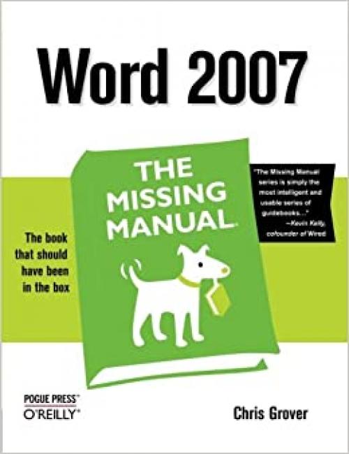  Word 2007: The Missing Manual: The Missing Manual 