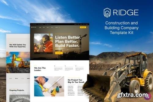 ThemeForest - Ridge v1.0.0 - Construction & Building Company Elementor Template Kit - 29751728