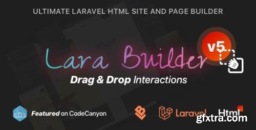 CodeCanyon - LaraBuilder v5.1.0 - Laravel Drag&Drop SaaS HTML site builder - 25279120