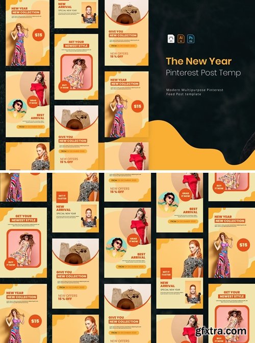 New Year Collection | Pinterest Post Template