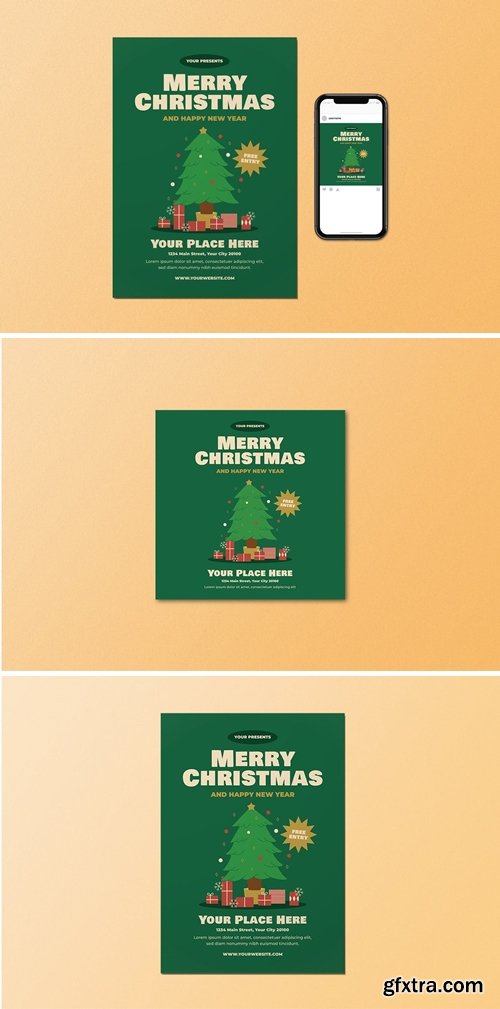 Merry Christmas Flyer Set