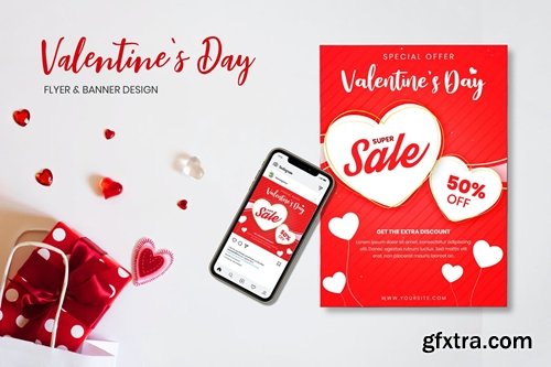 Valentines Day Flyer & Banner Design