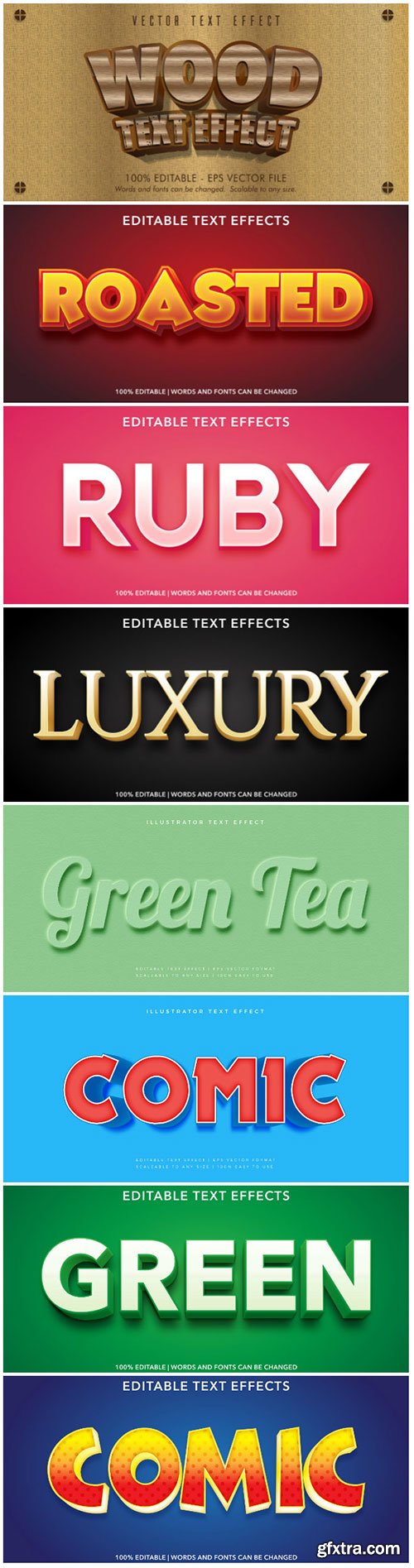 3d editable text style effect vector vol 170