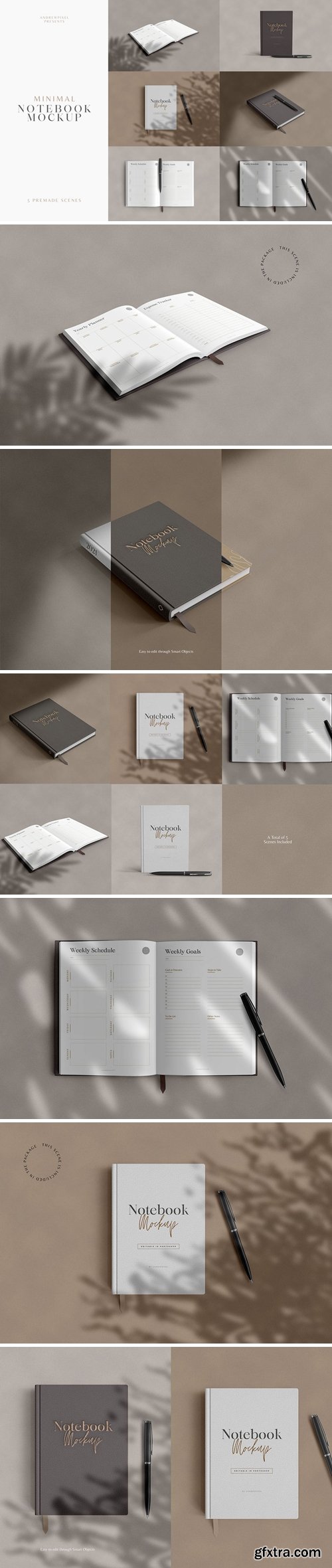 Minimal Notebook Mockups