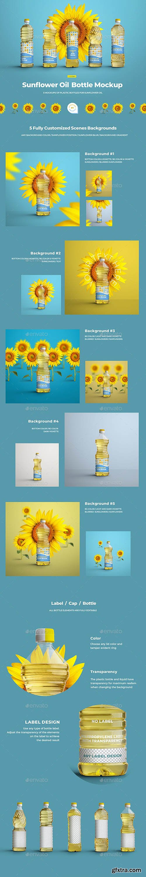 GraphicRiver - Mockups Plastic Sunflower Oil Bottles 29741146