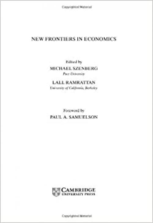  New Frontiers in Economics 