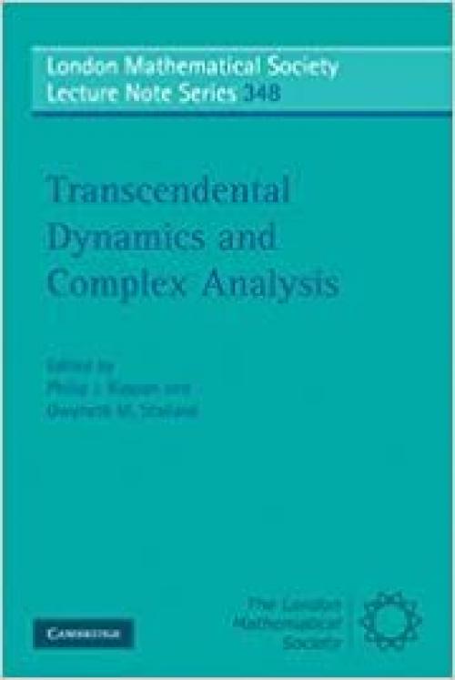  Transcendental Dynamics and Complex Analysis (London Mathematical Society Lecture Note Series) 