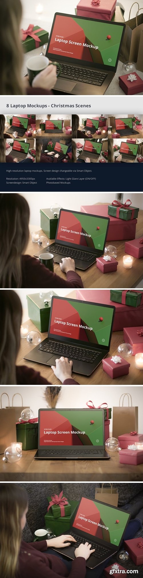 GraphicRiver - Laptop Mockup Christmas Scenes 29703667