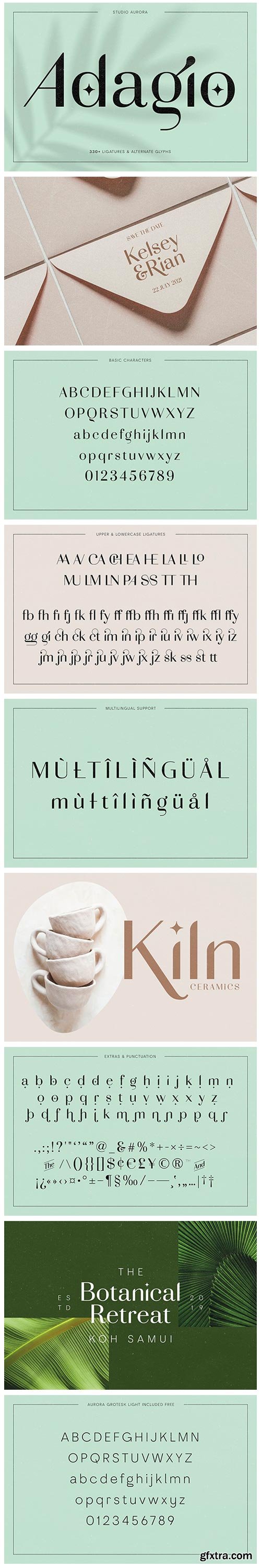 CM - Adagio Decorative Ligature Font Duo 5184158