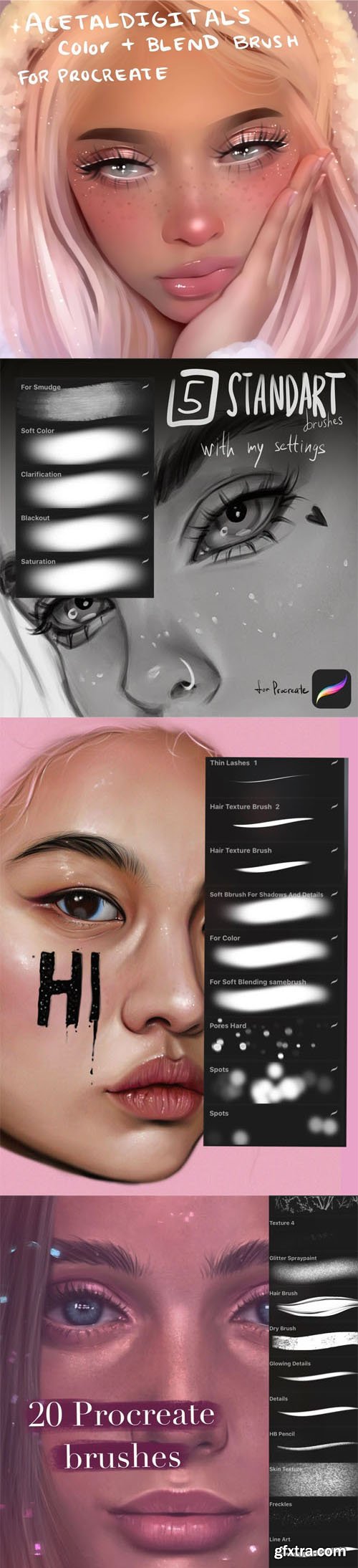 Awesome Skin & Painting Brushes for Procreate