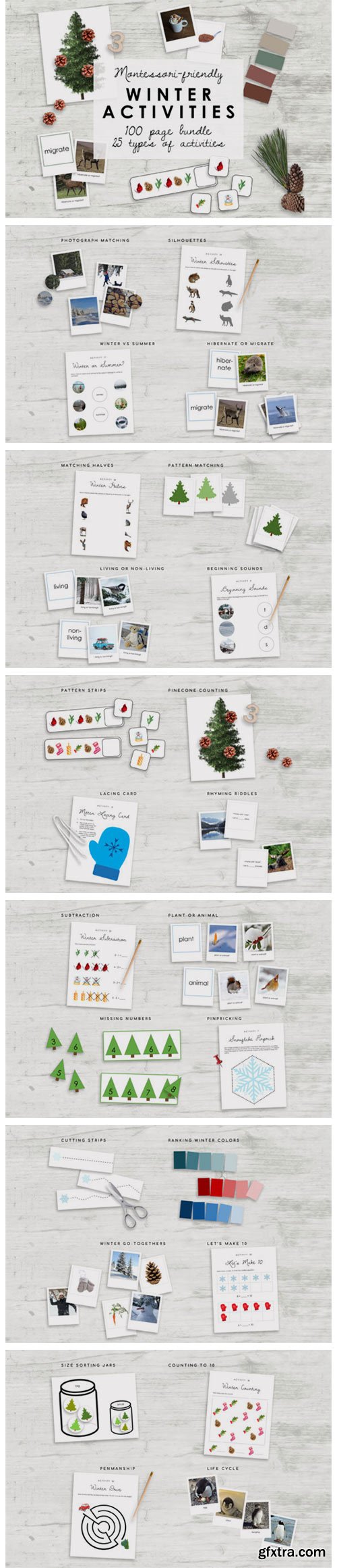 Montessori Winter Bundle | Kindergarten 7175613