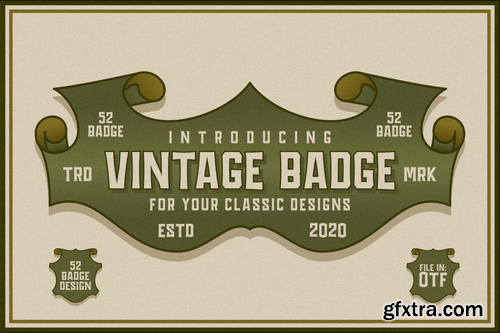 Vintage Badge Design Font