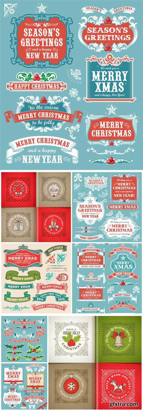 New Year and Christmas illustrations in vector №44