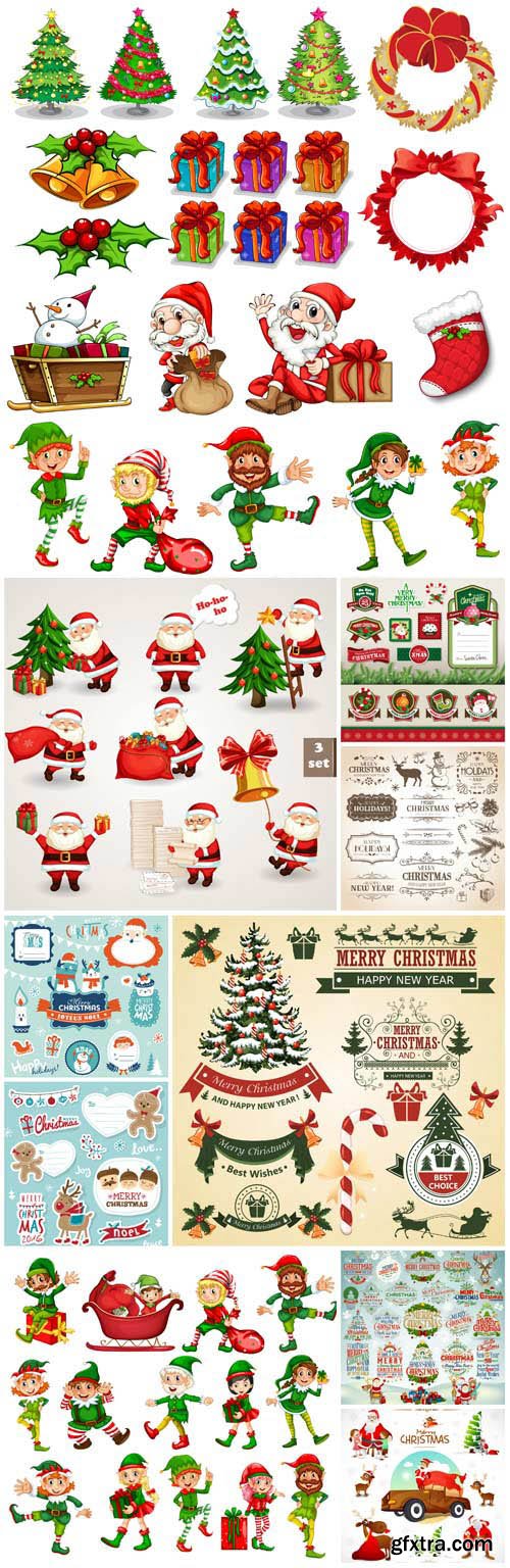 New Year and Christmas illustrations in vector №46