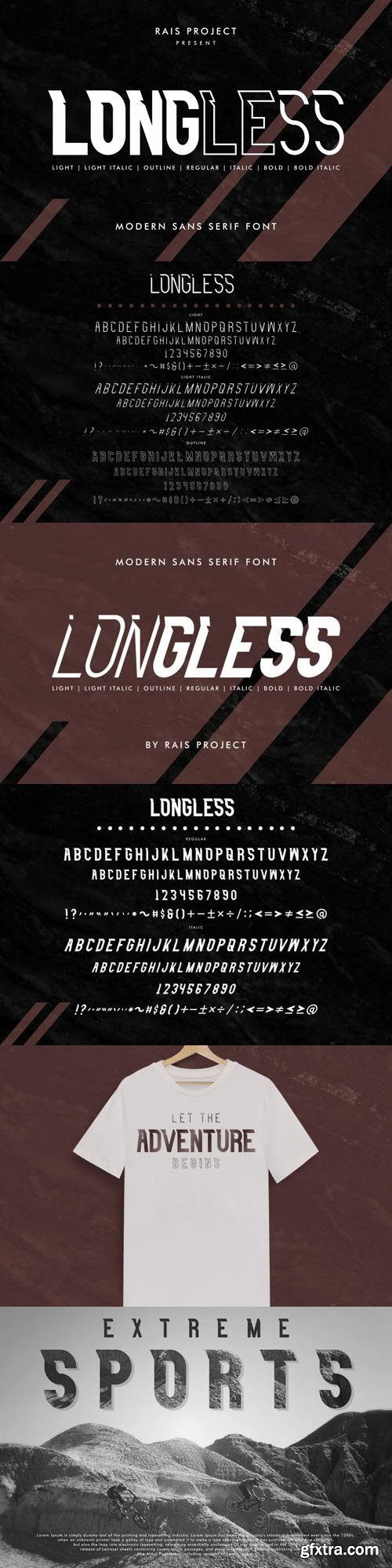 Longless - Modern Futuristic Sans Serif Display Font [7-Weights]