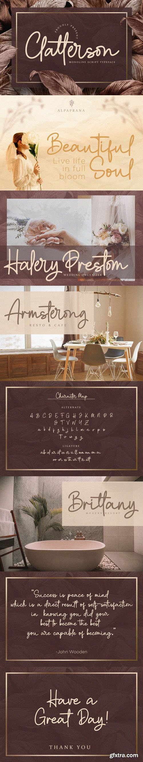 Clatterson Monoline Script Typeface