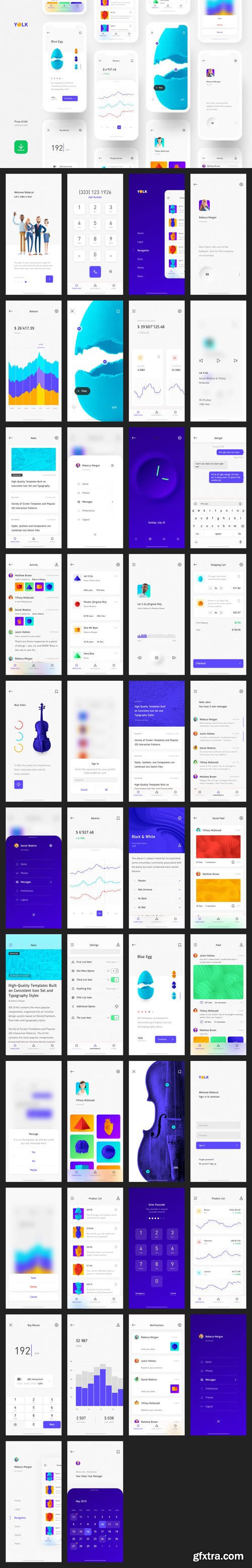 Yolk – iOS UI Kit for Sketch