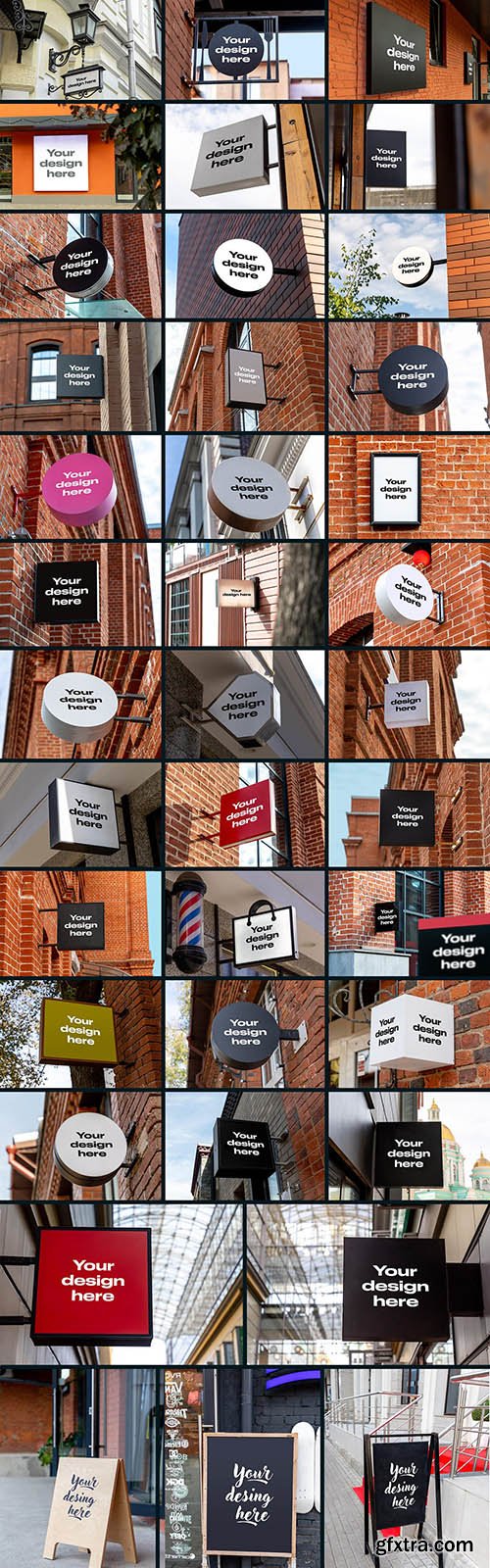 CreativeMarket - 50 Signs & Boards Mockups 5538161