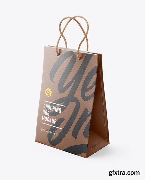 Luxury  Leather Shopping Bag With Handles mockup  72210