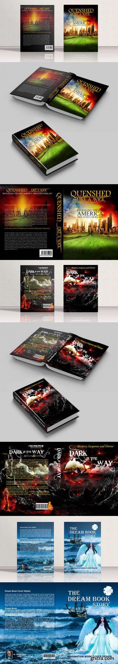 Suspense Historical & Story Book Cover Design PSD Templates 