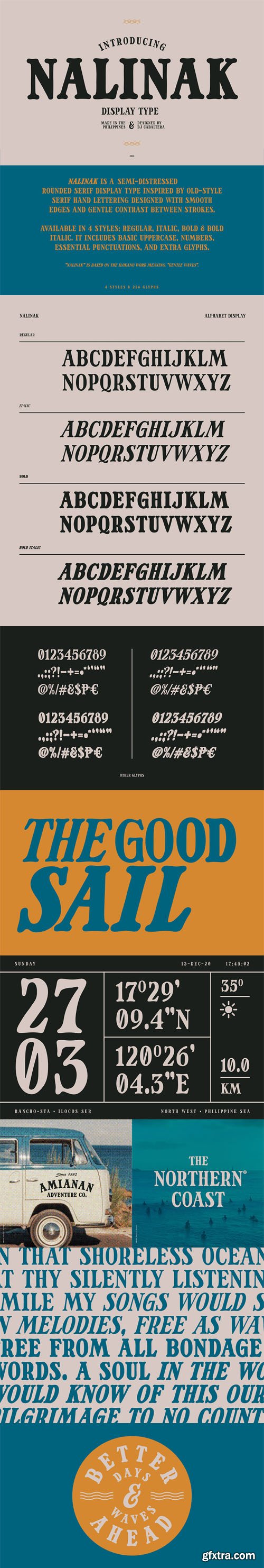 Nalinak - Rounded Serif Display Typeface [4-Weights]