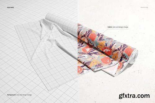 CreativeMarket - Fabric Roll Mockup - 5723146