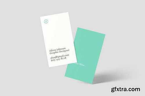 CreativeMarket - Vertical Business Card Mockups - 5723435