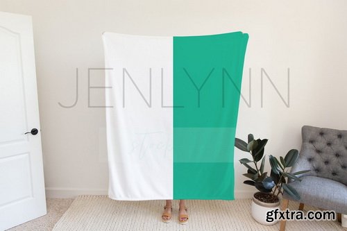 CreativeMarket - 50x60 Custom Minky Blanket Mockup 2 - 5723186