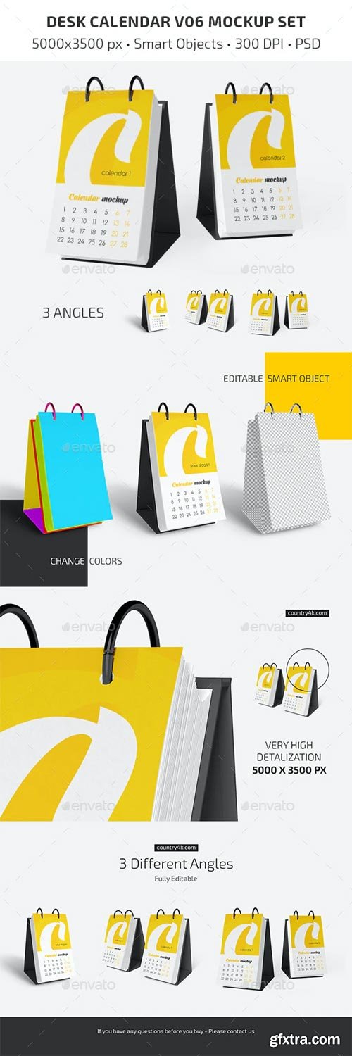 GraphicRiver - Desk Calendar v06 Mockup Set - 29377620