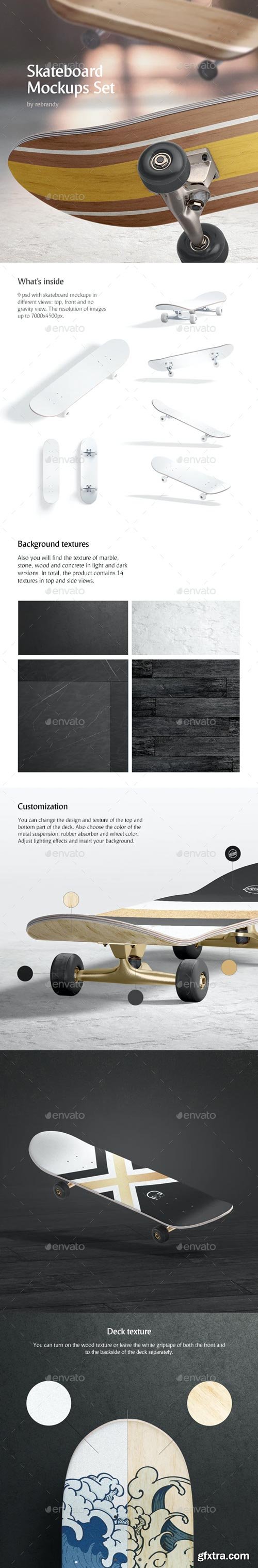 GraphicRiver - Skateboard Mockups Set - 29449103